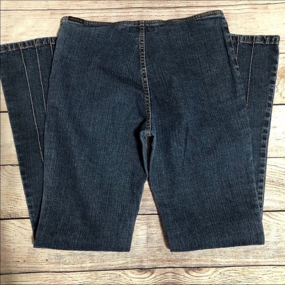 vtg y2k•low rise jeans jordache flared denim with stitch piping - Picture 4 of 10